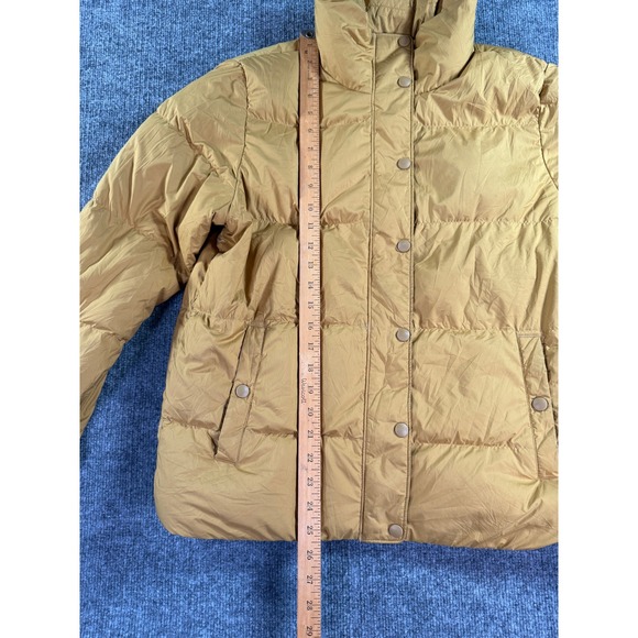 Patagonia Puffer Jacket Womens Large Mustard Yellow Quilted Snap Front Insulated - Picture 5 of 12